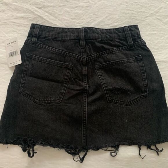 Free People | Ripped Denim Mini Skirt - Picture 6 of 10